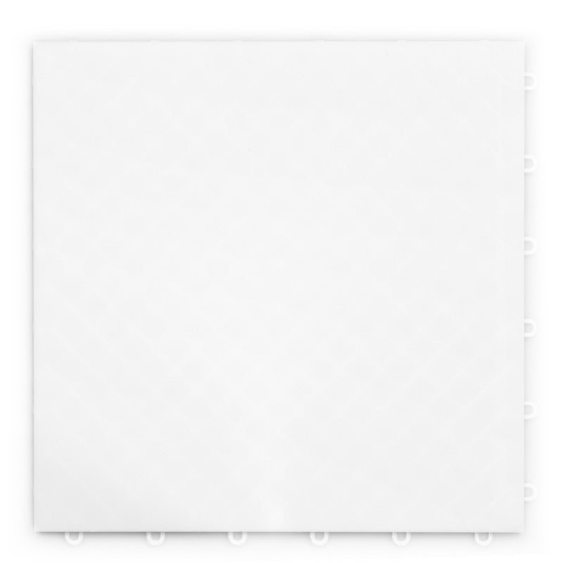 Extreme hockey flooring tile in white color, designed for dryland training, dimensions 47x47 cm, suitable for hockey practice.