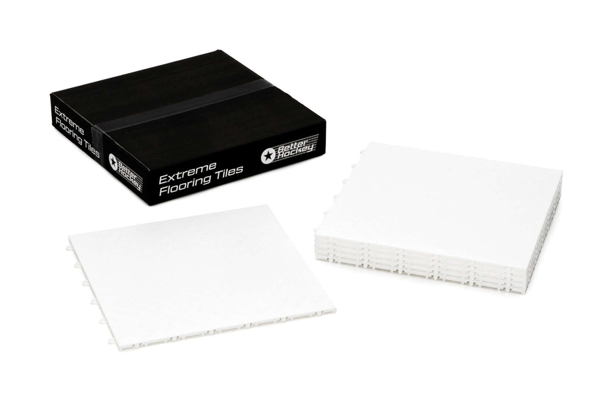 Plastis Extreme Hockey Flooring Tiles 6-Pack, vita plattor för klubbträning och skottramp.