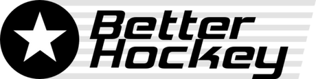 Bättre Hockey-logotyp med en stjärna och texten 'Better Hockey', perfekt för hockeyprodukter och träning.