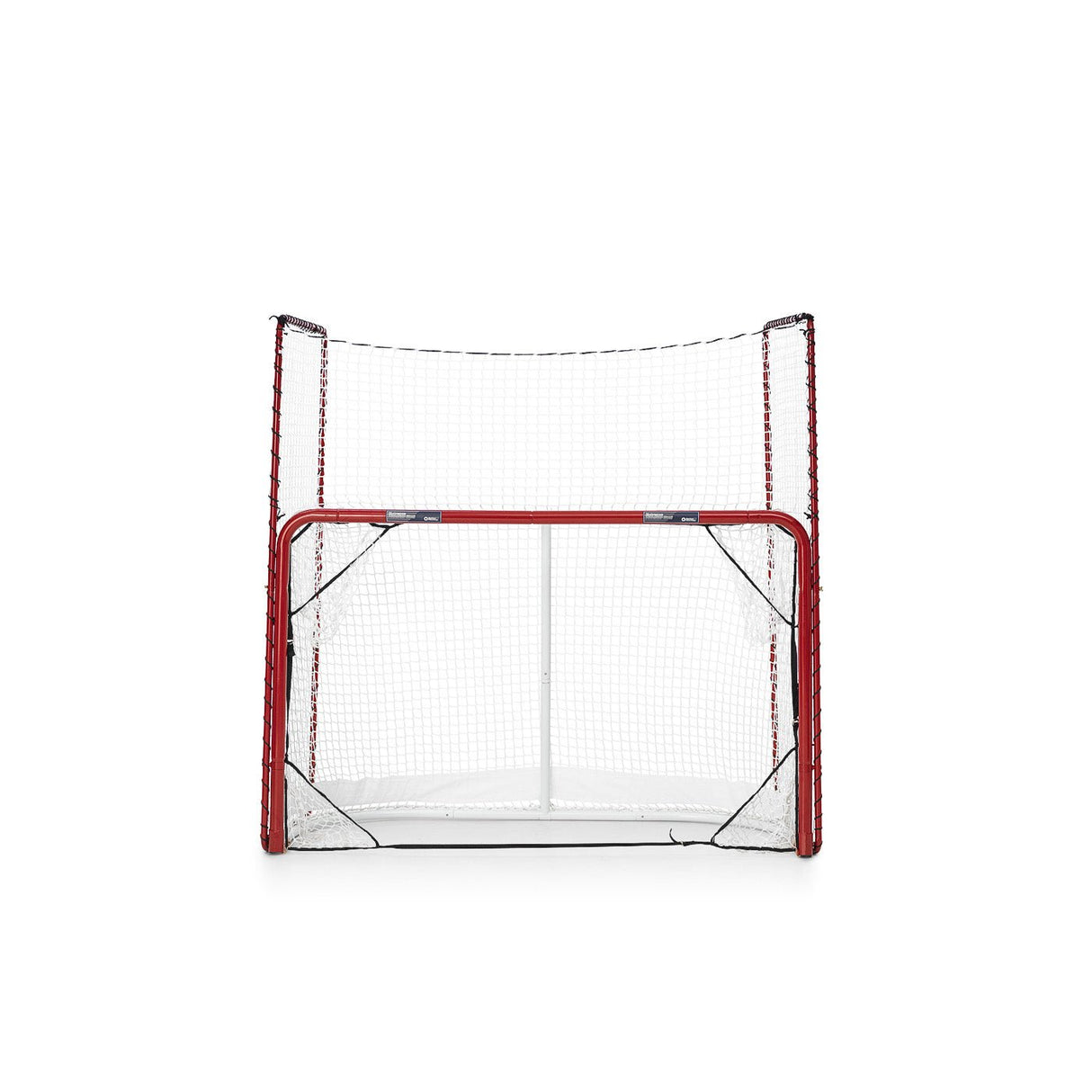 Extrem hockeymål med skyddsnät, designat för att fånga puckar och förhindra missade mål på träningen.