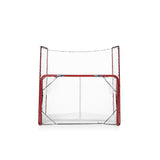 Extrem hockeymål med skyddsnät, designat för att fånga puckar och förhindra missade mål på träningen.