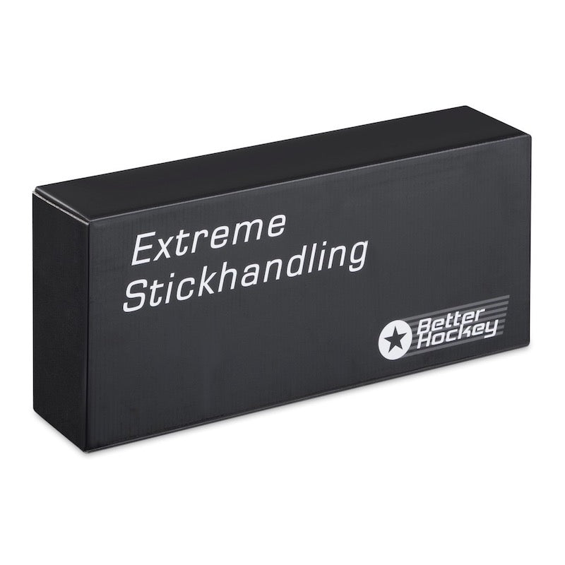 Klubbteknik ishockey Extreme Stickhandling-trainern i svart för att förbättra puckkontroll och tekniska färdigheter.
